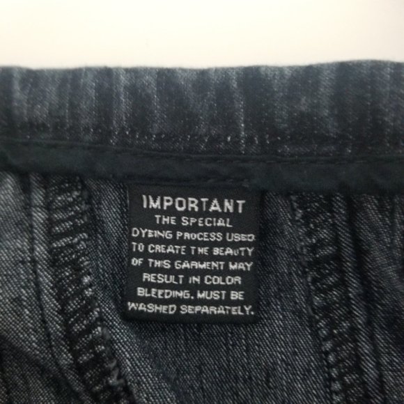 Larry Levine Black Stretch Flared Denim Skirt 10 - Picture 12 of 12